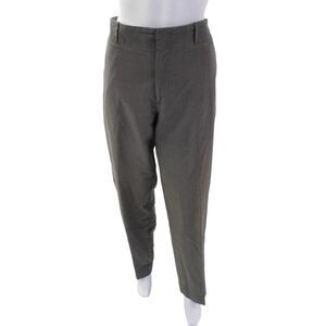 Paul Smith Womens Textured Lined Zip Straight Leg Pants Brown Size EUR 36